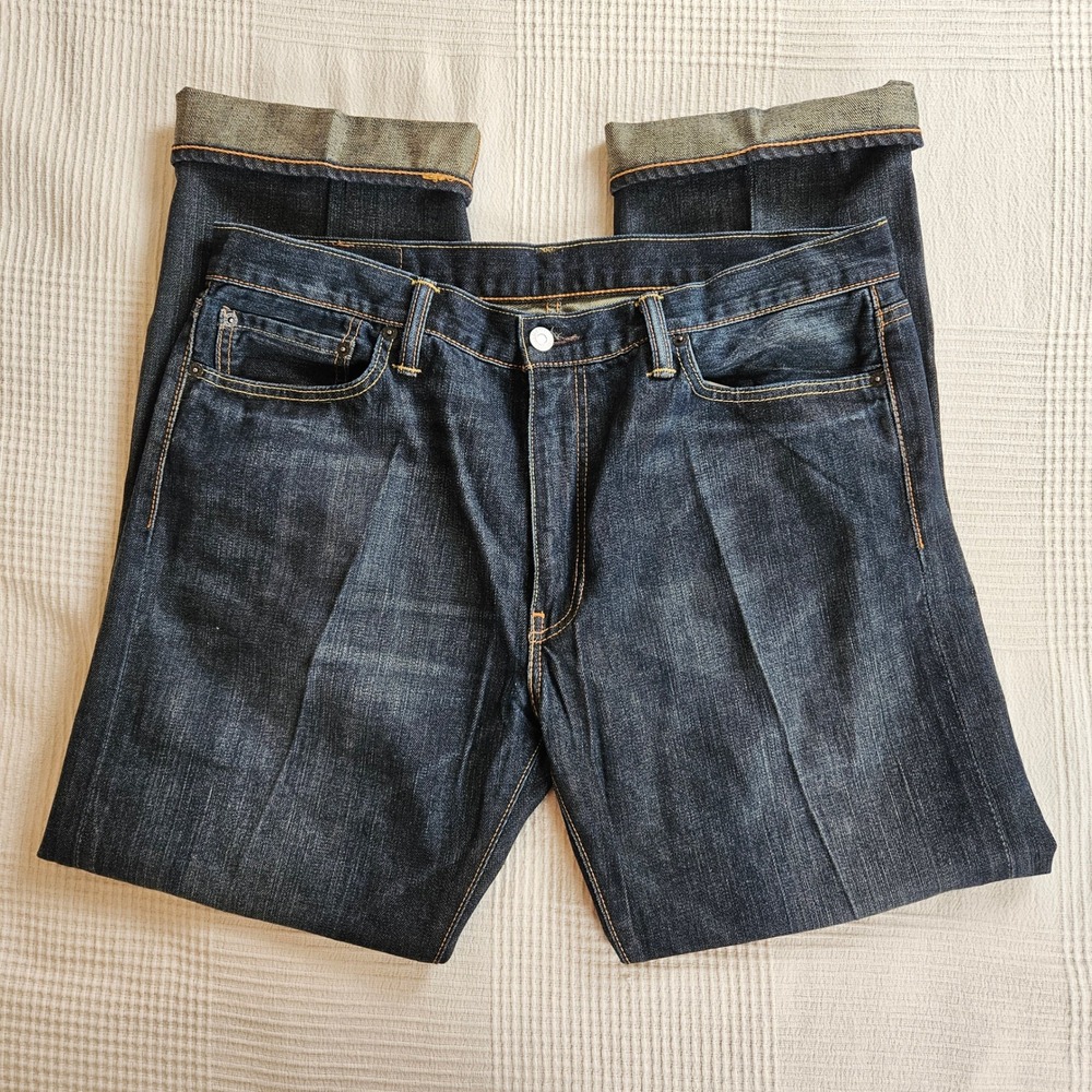 Levi Strauss Co 504 Jeans Dark Wash Straight Leg Mens W36 L30